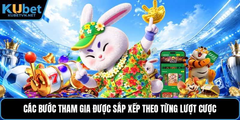 Các bước tham gia được sắp xếp theo từng lượt cược